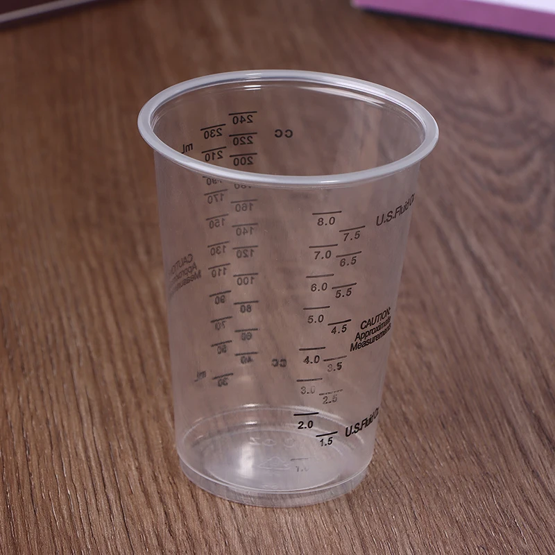 8oz Disposable Plastic Measuring Cups For Precise Resin Paint Mixing Cup Plastic Epoxy Resin Mixing Cup