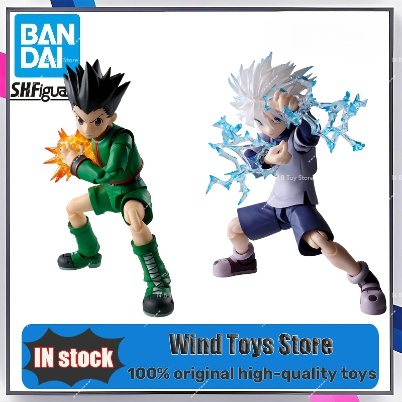 

Original Bandai SHFiguarts SHF Hunter X Hunter Killua Zoldyck GON Anime Action Figure Model Finished Ornaments Gift Collection