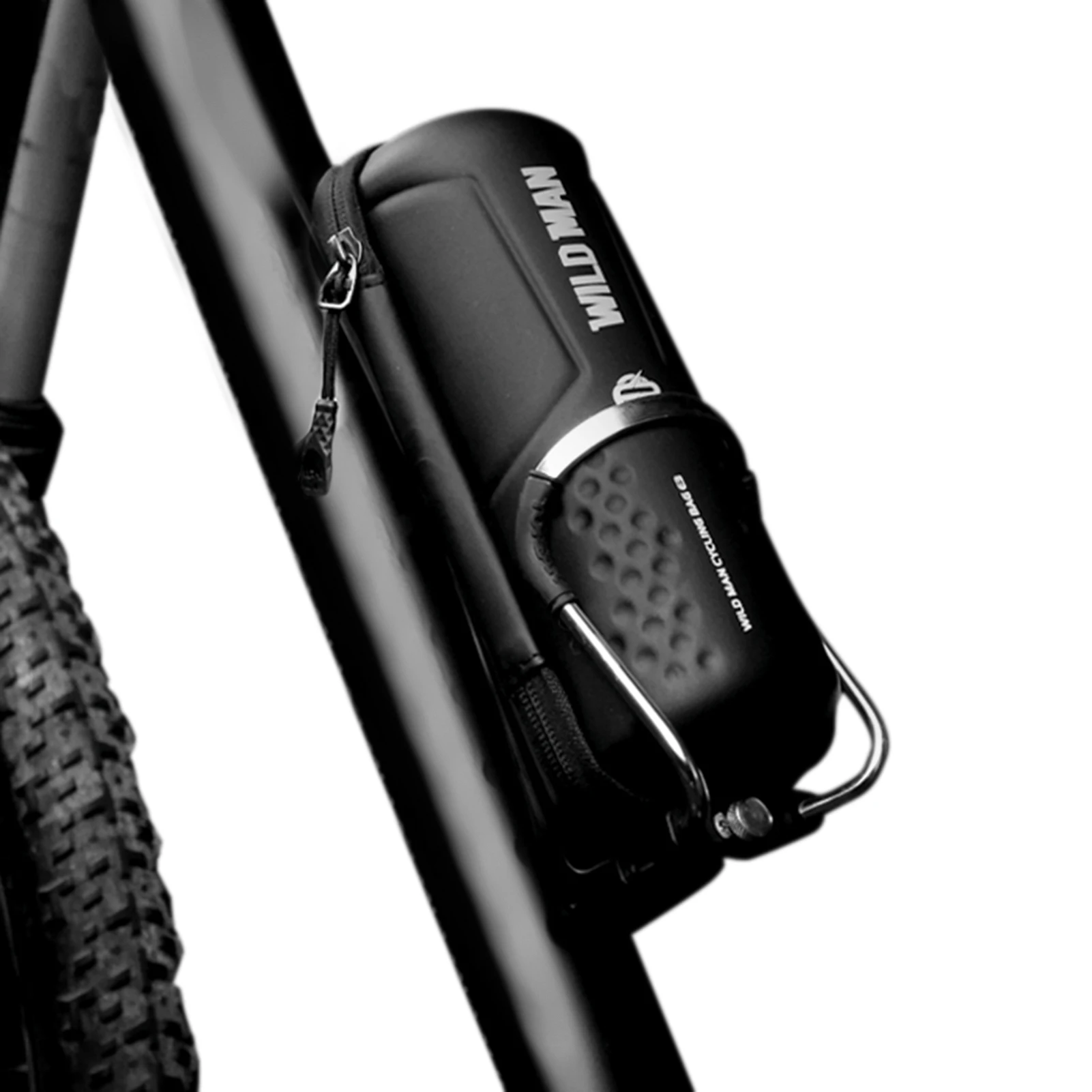 Bike Storage Bag Repair Tool Bag with Zipper Waterproof PU Front Frame Pouch Bicycle Tool Kit Bag for Water Bottle Holder 2024