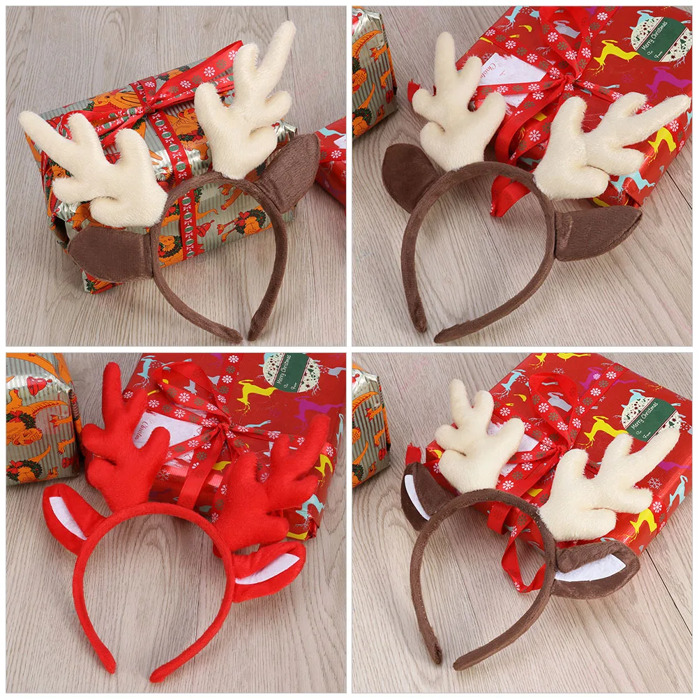 

3pcs Christmas Reindeer Antler Headband Festive Hair Accessory For Party Costume Cosplay Xmas Gift Party Supplies