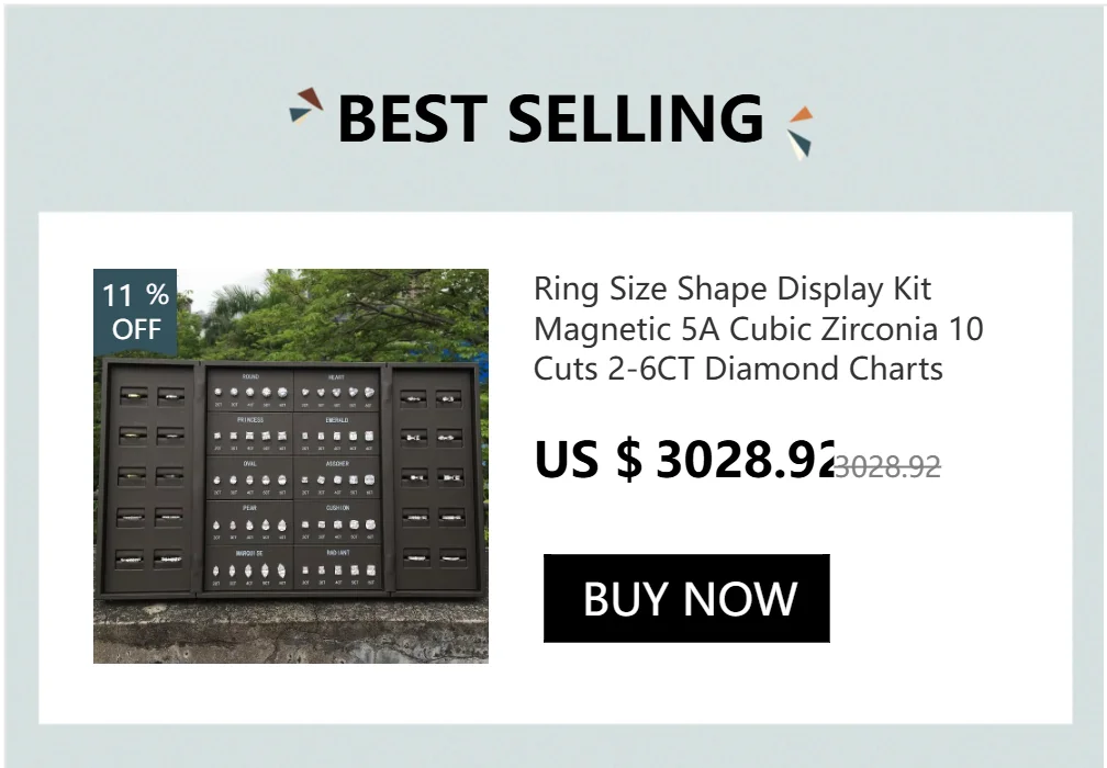 Comparison Ring Sizer Tester 5A CZ Moissanite Diamond Jewerly Dealer Tools Set Tools Size Shape Reference Top Quality Wholesale