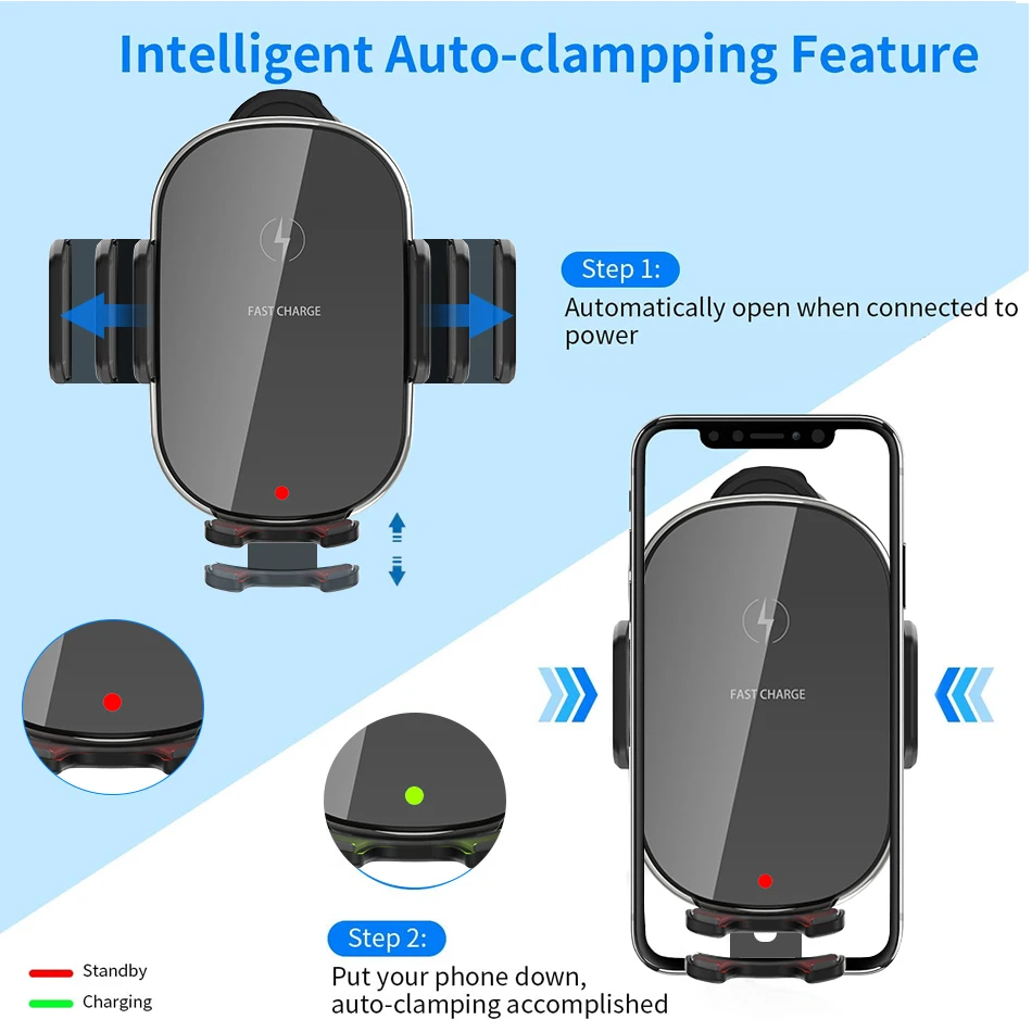 2023Wireless Car Charger,100W  Fast Charging Auto-Clamping Car Mount,iPhone 15 14 13/12/Mini/ 1514 Pro Max,Samsung S22,Note 20