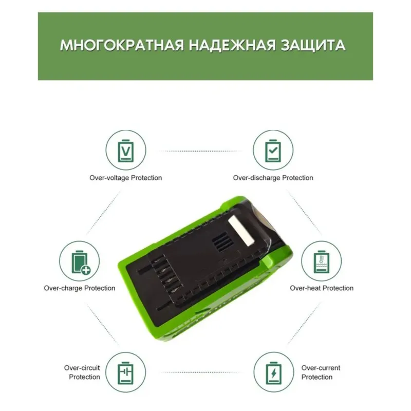 【SURPISE】LED Indicato 40V Lithium- Tool Battery 6.0Ah Capacity For Greenworks G-MAX For Multiple Models