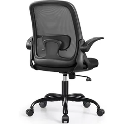 Office Chair Ergonomic Desk Chairs with Lumbar Support and Flip-up Arms, Comfortable Breathable Mesh Computer Executive Chair