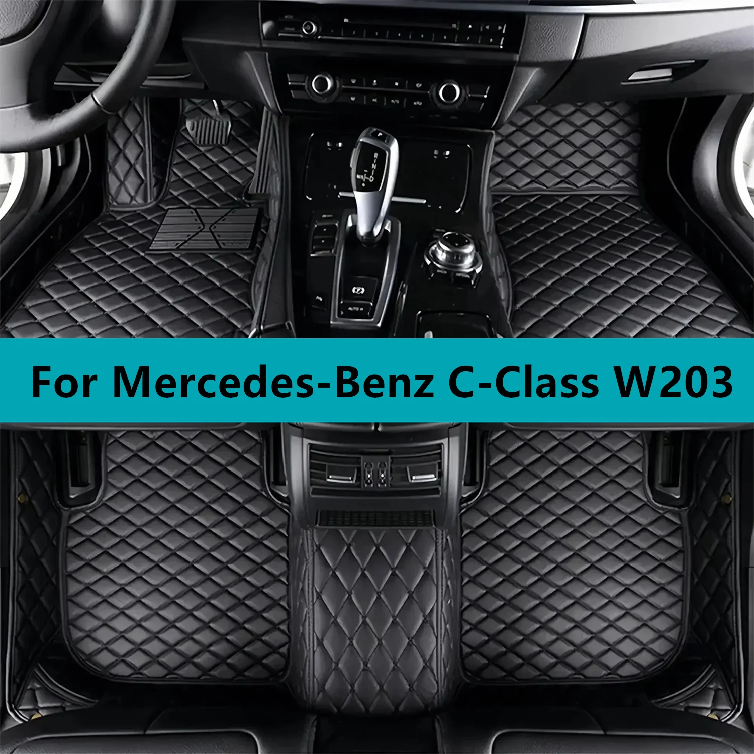 Full Set Leather Car Floor Mat For Mercedes-Benz C-Class W203 2001 2002 2003 2004 2005 2006 2007 Floor Mats for Cars