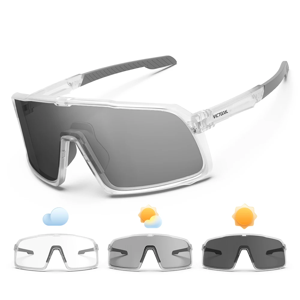 

VICTGOAL Photochromic Cycling Sunglasses MTB Road Bike UV400 Glasses for Men Women Outdoor Sports Running Driving Hiking Eyewear