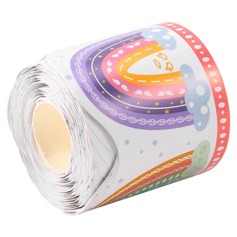 Rainbow Bulletin Board Border 20M Paper Border Trim For Classroom Decoration School Family Party