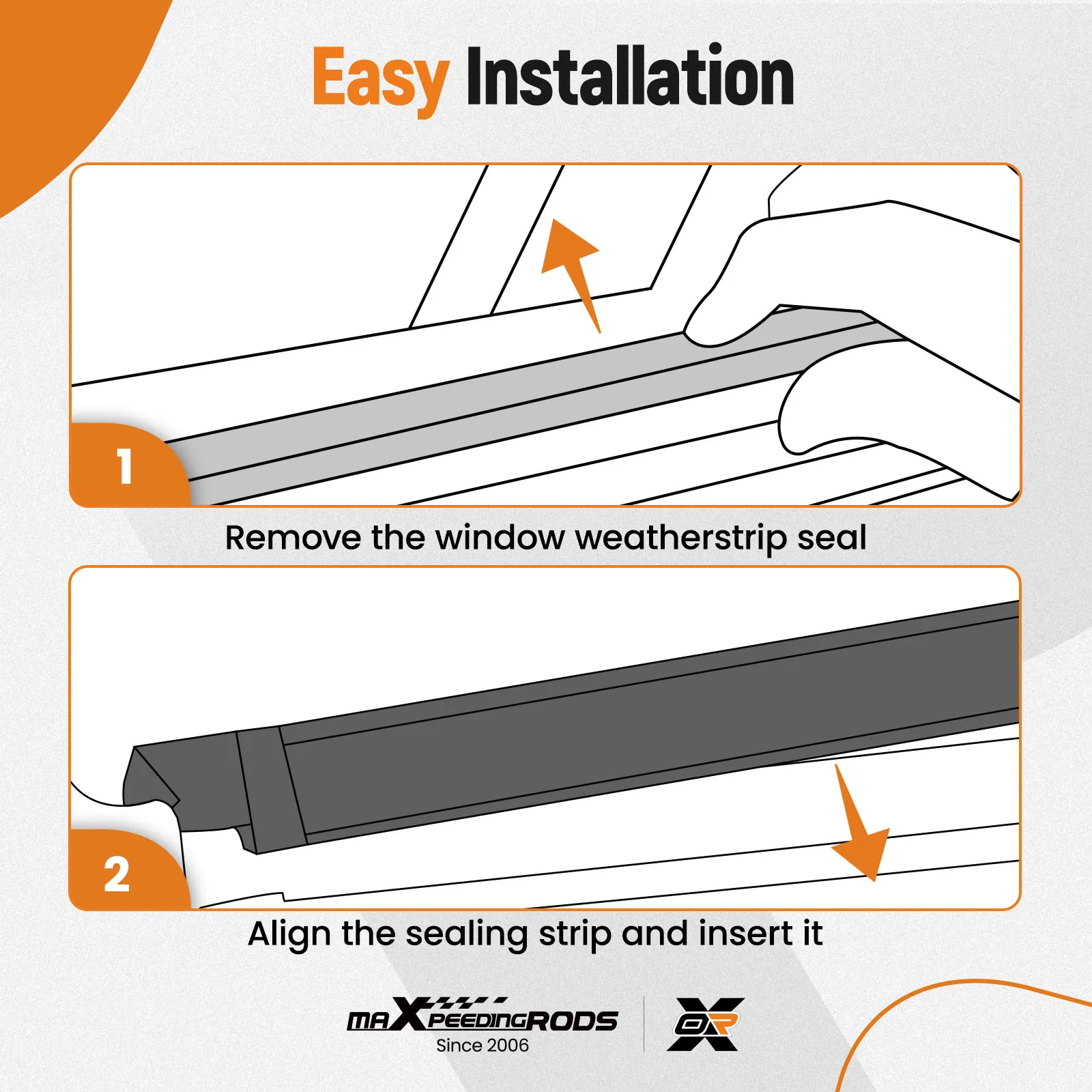 

Exterior Window Weatherstrip 4x for Ford Ranger 11-21 AB3Z2625554F AB3Z2625554F