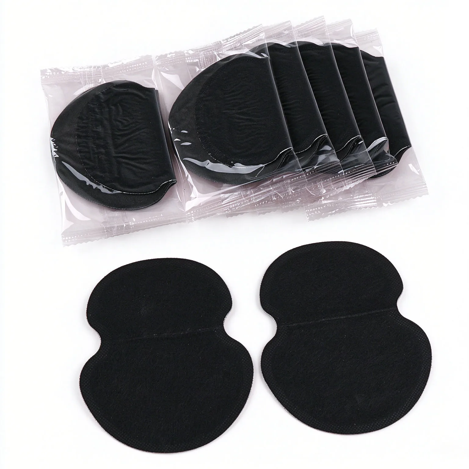 Disposable Underarm Sweat Pads 100Pcs 50Pairs Black Cotton Sweat Shields Anti Sweat Underarm Liners Armpit Sweat Absorbing Pads