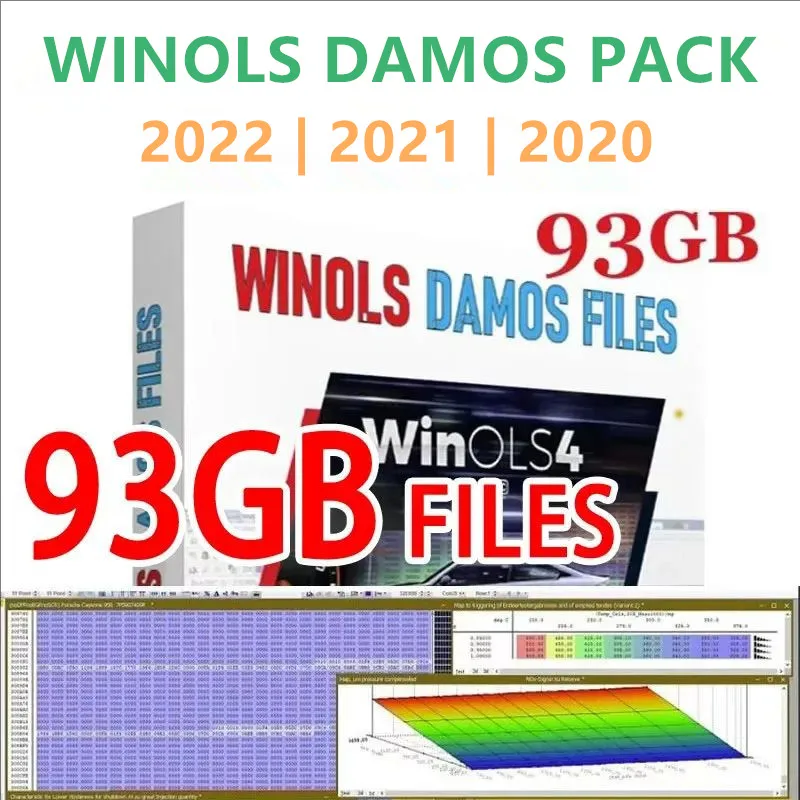 Latest 93GB WINOLS DAMOS+Winols 4.51 Software Big Archive Damos Mappacks NEW 2022 2021 2020 Chip Tuning Maps Files free install