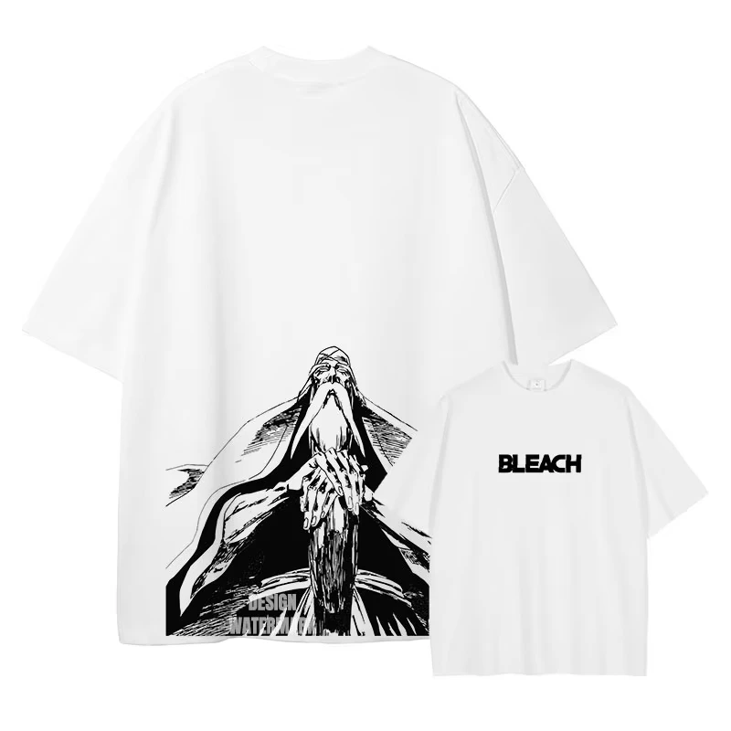 Bleach T-shirt Summer Short Sleeve Male Tshirts Casual Fashion Oversized Unisex Streetwear Trendy Cotton high quality Breathable
