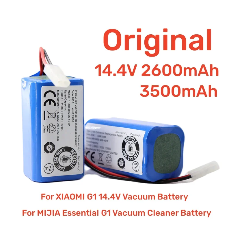 

Original 14.8V 3500mAh Li-ion Battery for Xiaomi G1 MI Robot Vacuum-Mop Essential MJSTG1 Robot Vacuum Cleaner 18650 Battery Pack