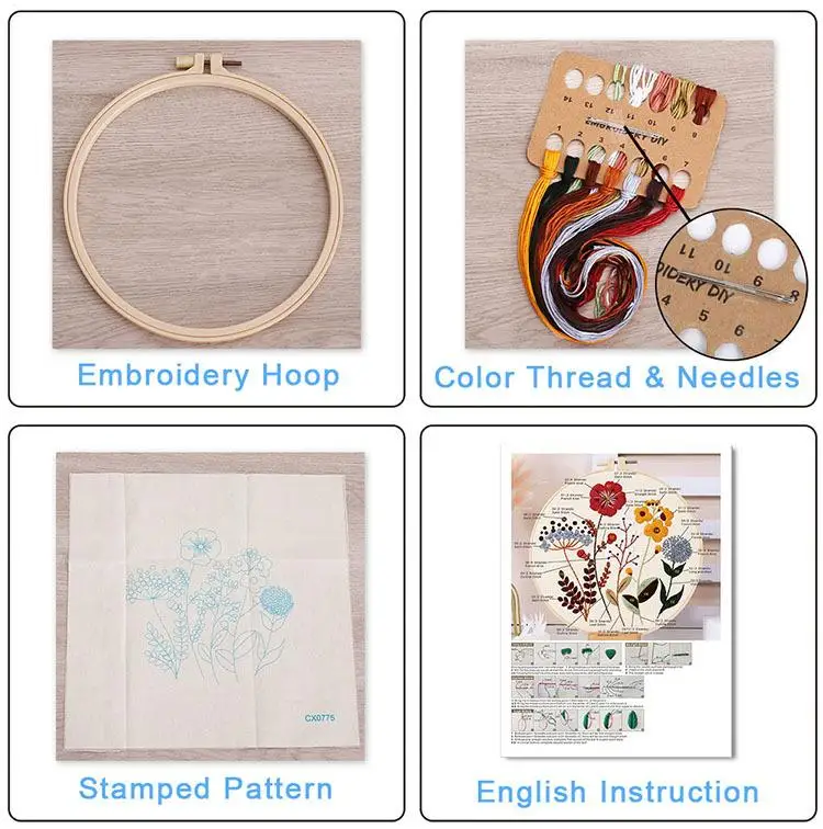 

Embroidery Christmas Ornament Kits Handmade Complete Festive Christmas Needlework Craft Ornament Set For Women Girls Mom