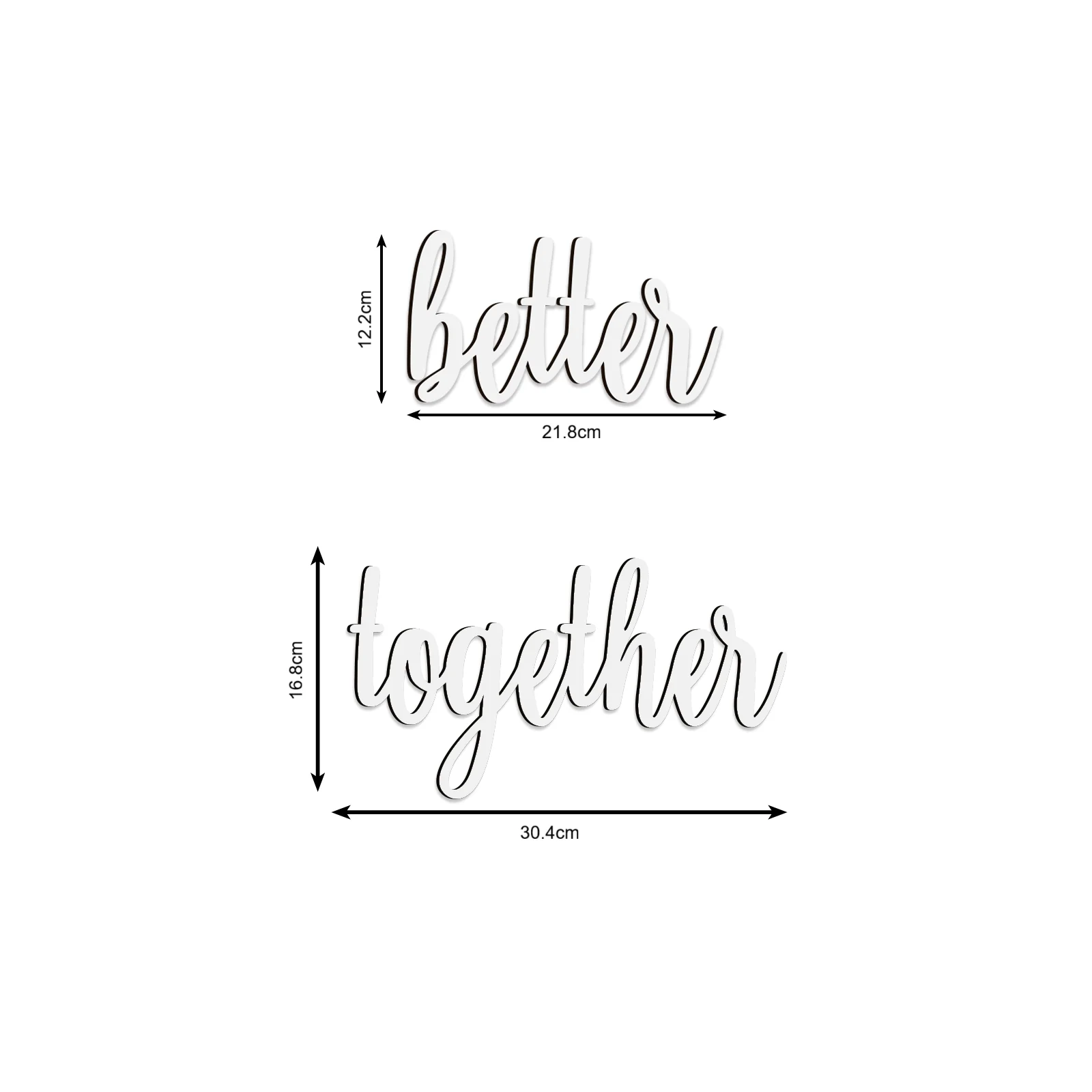 لافتات كرسي أفضل معًا - مجموعة زفاف خشبية بيضاء، لافتات كرسي مكونة من قطعتين للاستقبال، ديكور زفاف ريفي