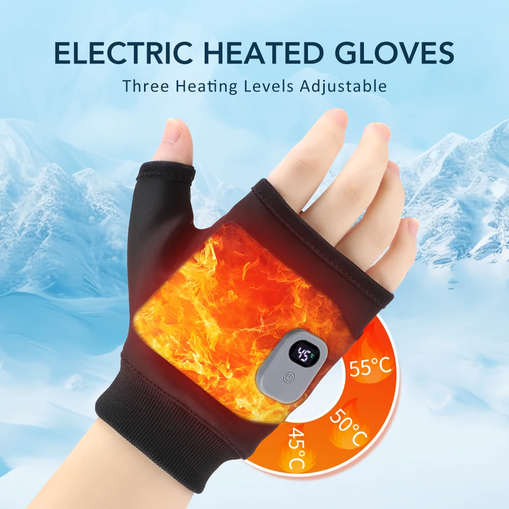 

Touchscreen Heated Rechargeable Gloves Electric Heated Gloves Thermal Heat Gloves Winter Warm Skiing Snowboarding Typing