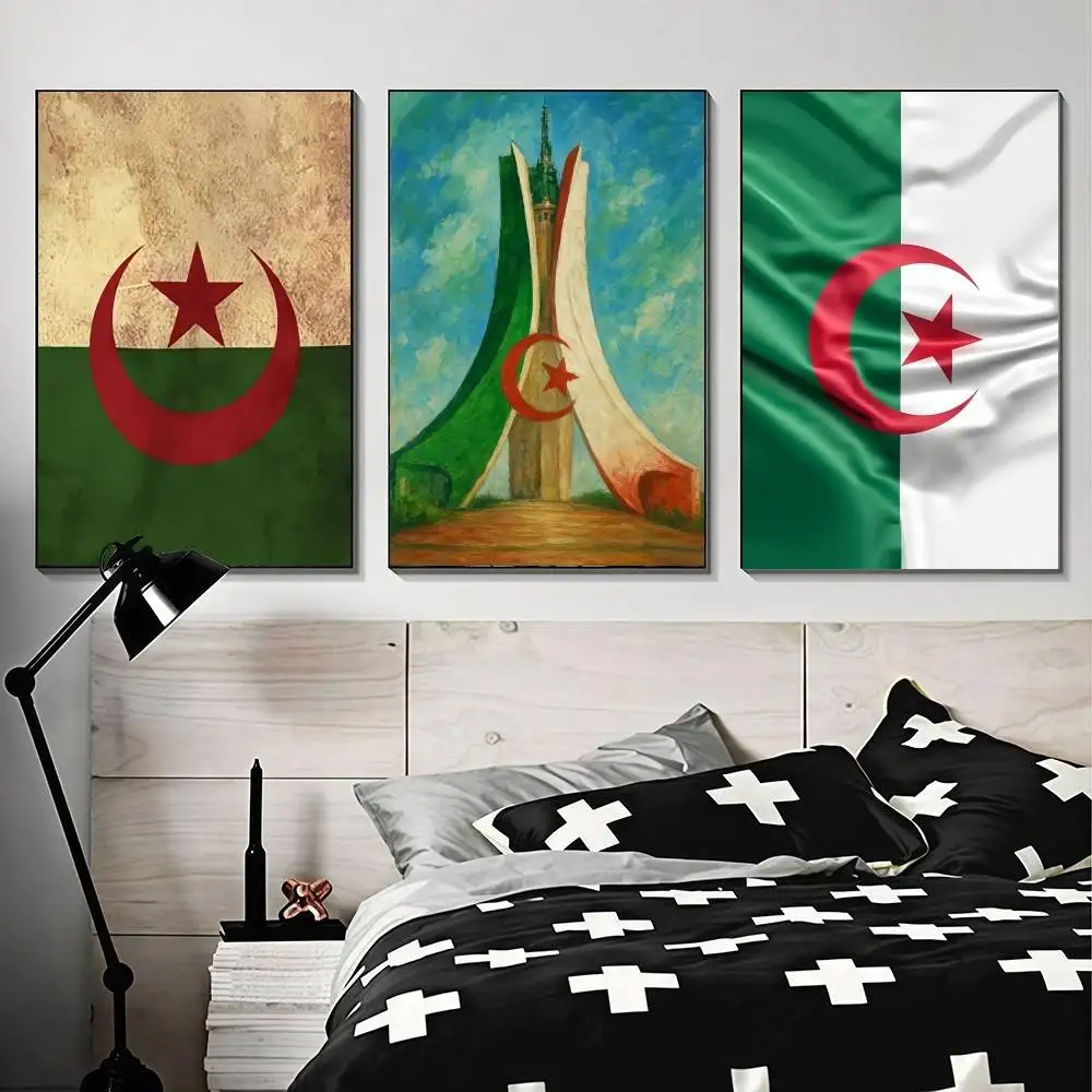 Algerian flag  High-End Fashion POSTER sticker For Living Room Entryway Luxury Home Decor