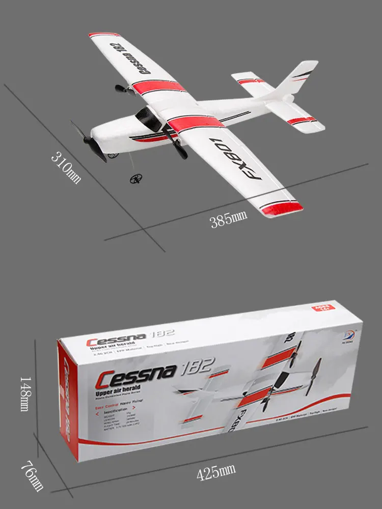 FX801 RC Schaum Segelflugzeug DIY Zusammengebaute Starrflügelflugzeuge Outdoor Elektrische Fliegende Flugzeug Fernbedienung Spielzeug AC172