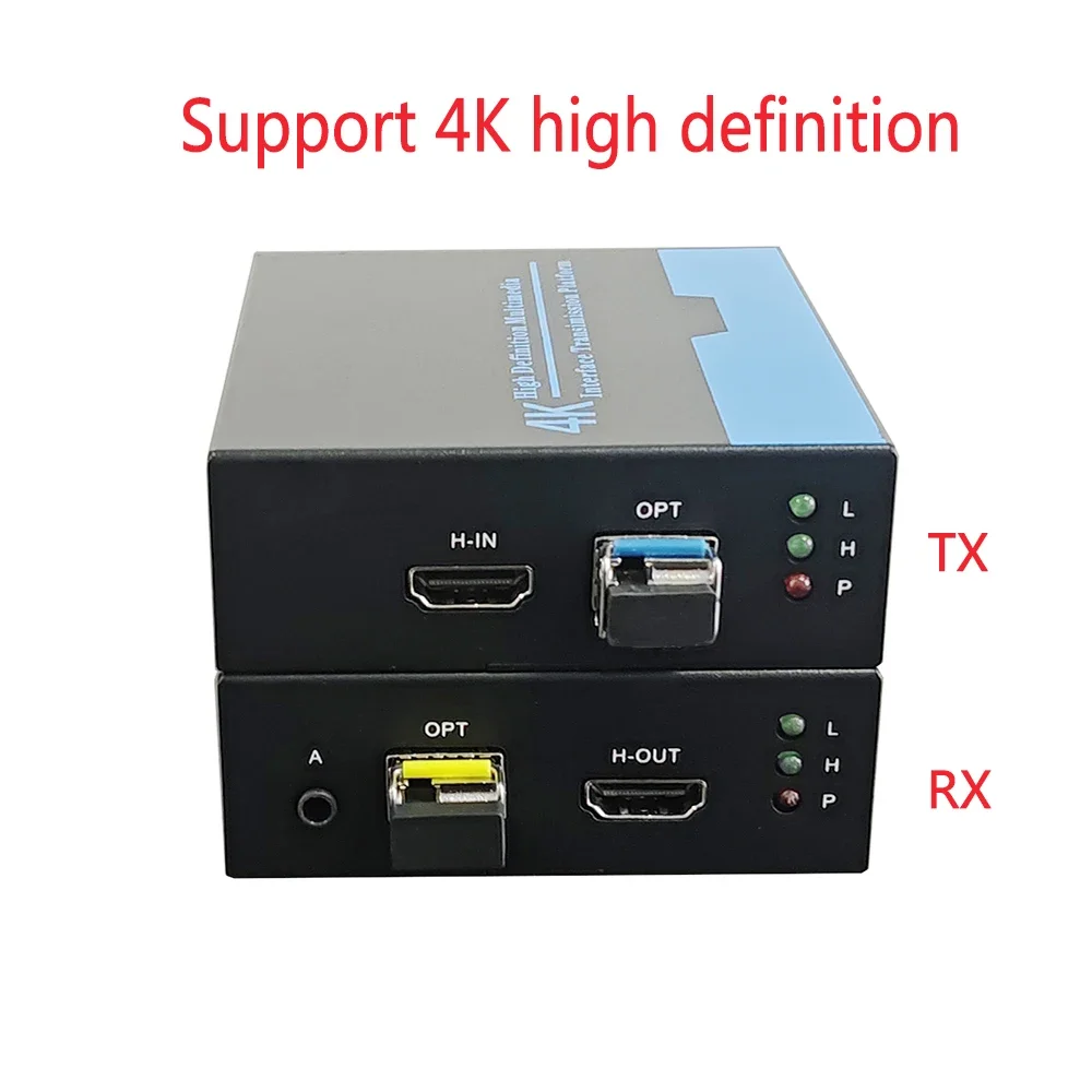 HD-MI KVM Fiber Optic Extender Kit 1080P 60Hz HD Video USB KVM Keyboard Mouse Optical Fiber Transmitter Receiver