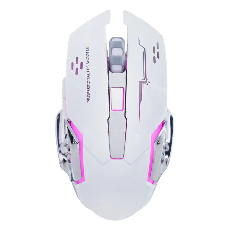 Akumulator Bezprzewodowa mysz do gier Cicha mysz Bluetooth USB Mechaniczne podświetlenie E-Sports PC Gamer Mouse dla komputera