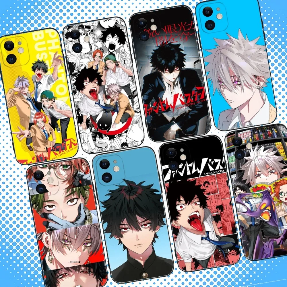 

Anime Phantom Busters Phone Case For iPhone 16,15,14,13,12,11,Pro,Max,Plus,X,XS,XR,SE,8,7,Mini,Soft Silicone Black Case