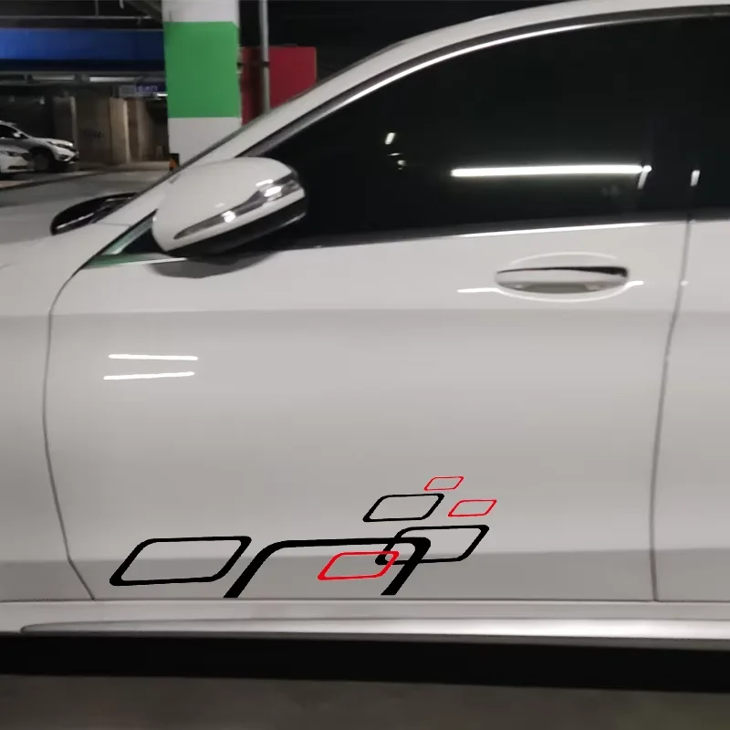 1/2pcs Sports Grid Diamond Shaped Car stickers, Personalized and Creative Car Hood, Door Hood, and Hood Modification stickers