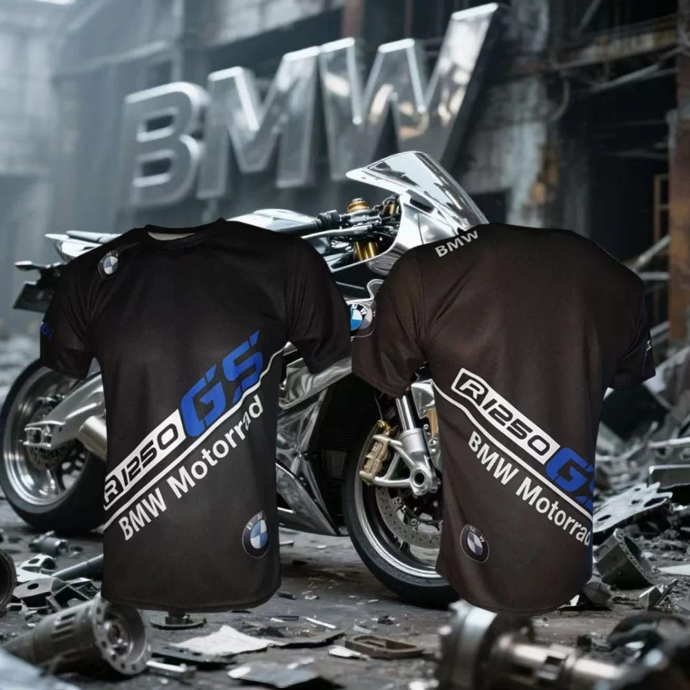 

2025 Summer BMW R1250GS Motorcycle Men's Quick Dry T-Shirt Cycling Suit Racing Suit New Short Sleeve Casual Breathable Fashion