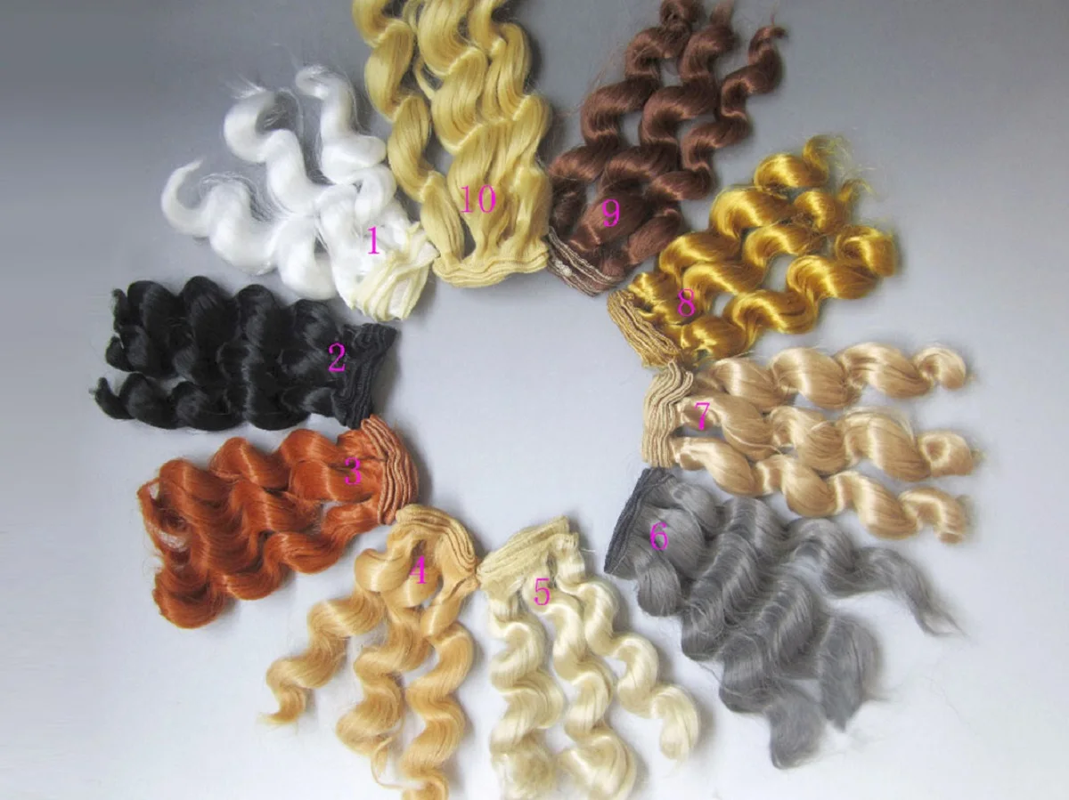 1pcs 15cm*100CM hair for dolls fits 1/3 1/4 BJD/SD dolls wigs diy Modeling Brown Blonde Black Milk