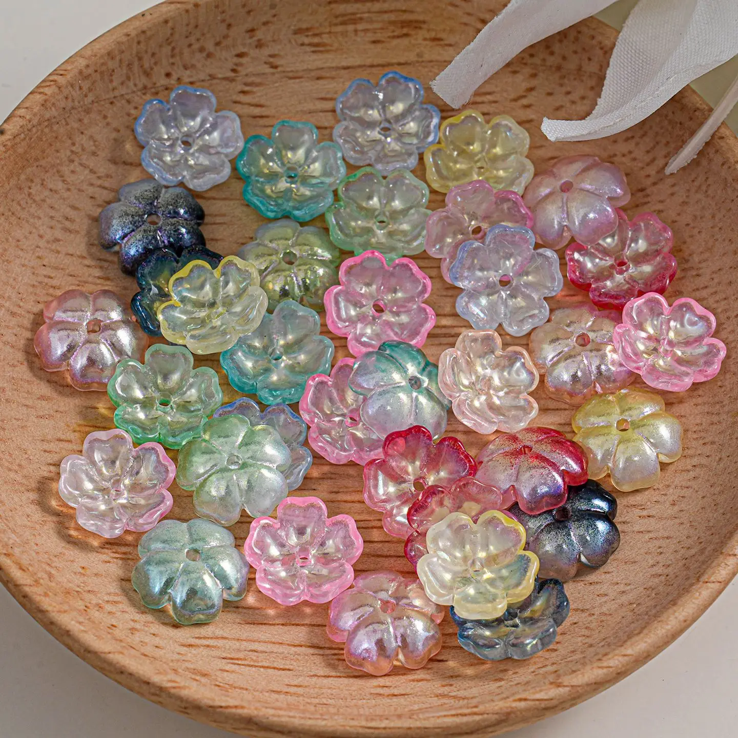 

Модные новые аба-желе в форме цветов, акриловые пластиковые ювелирные бусины, аксессуары для украшения, материал, прокладки, бисер 13*13 мм, 200 шт.