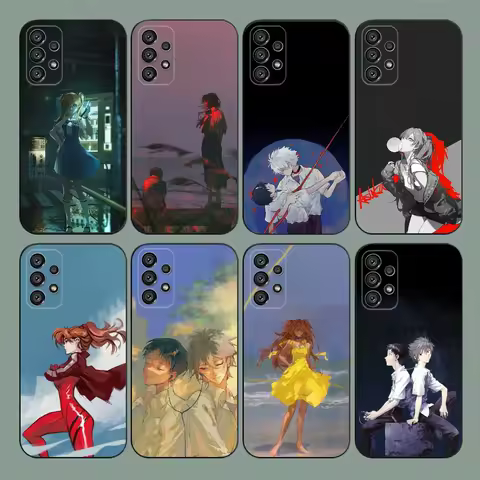 E-EvangelionS E-VA Anime Phone Case For Samsung Galaxy A20,A21s,A22,A31,A32,A52,A53,A72,73,A80,A91 Soft Black Cover