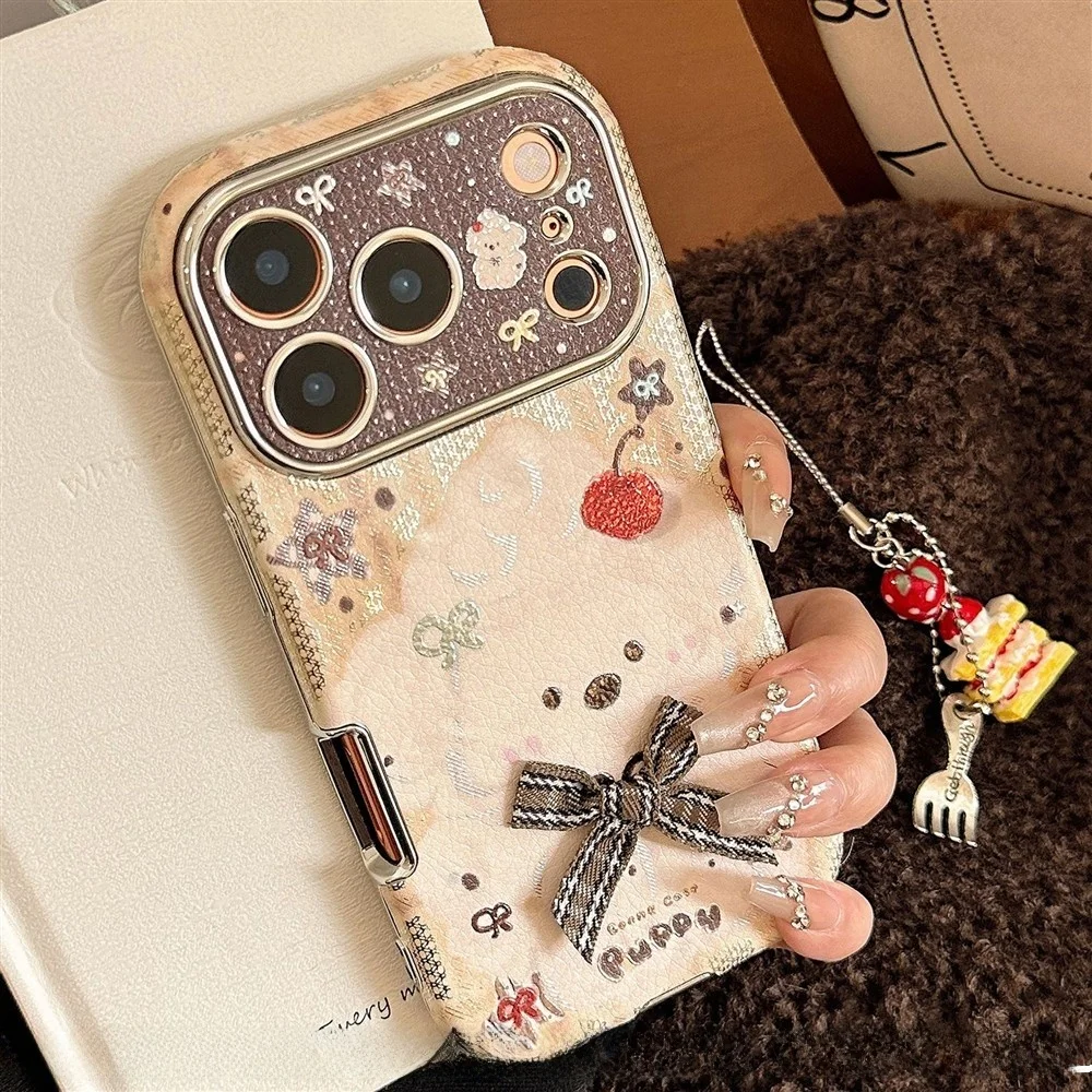 capa-protetora-para-iphone-16-com-textura-de-couro-e-corrente-para-pendurar-design-borboleta-dourada-e-laco-compativel-com