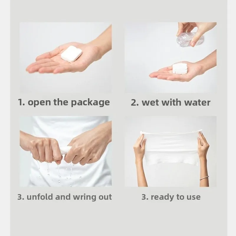 20pcs Disposable Thickened Compressed Towels Portable Facial Cleansing Towels for Men Women Beauty Travel Supplies view 3