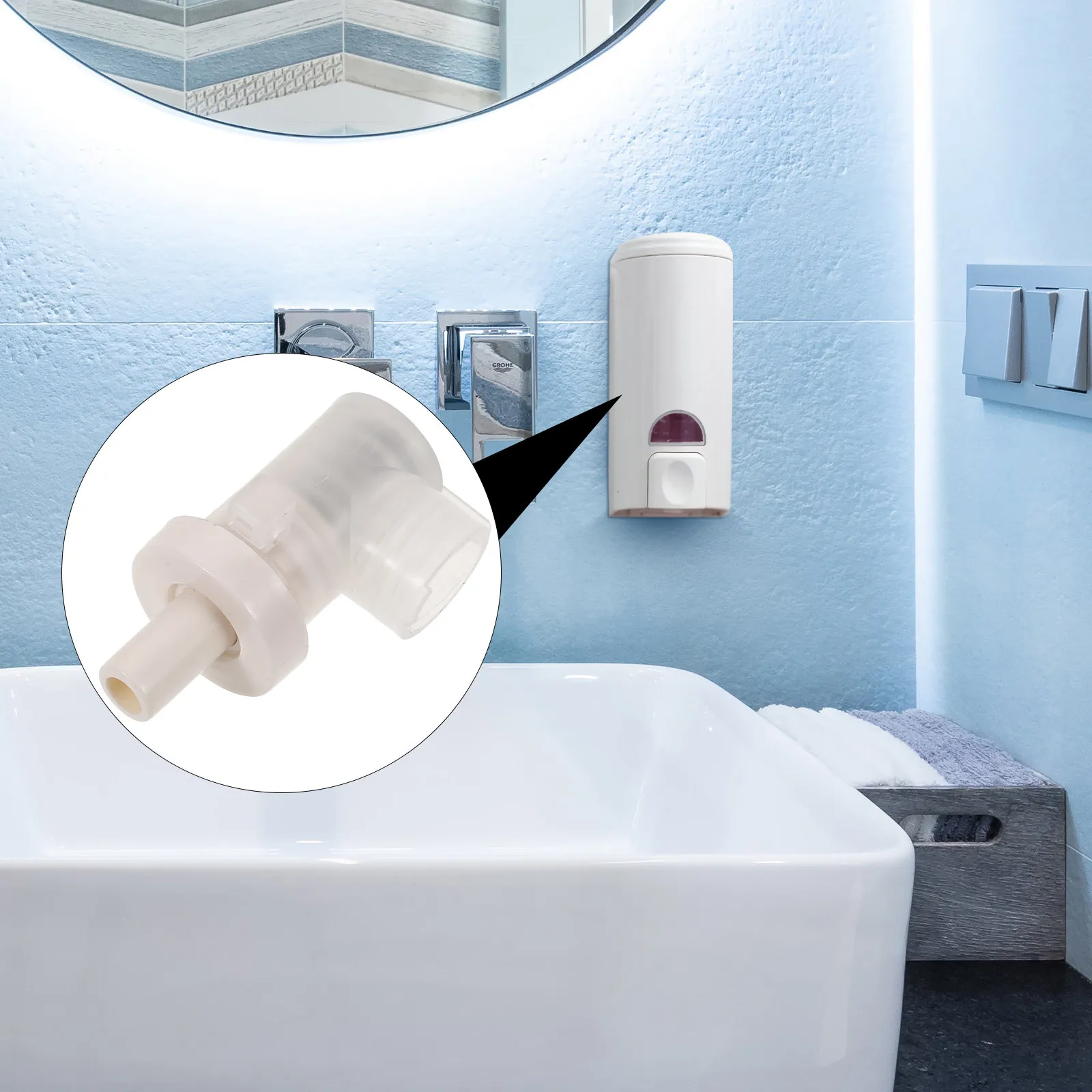 Soap Dispenser Pump Replacement for Wall-Mount Bottles – Compatible with Shampoo, Body Wash & Lotion Dispensers
