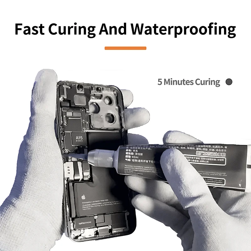 WYLIE إصلاح الهاتف المحمول أسود/واضح السائل الغراء شاشة LCD الإطار الغطاء الخلفي إصلاح علاج سريع مجموعات لاصقة مقاومة للماء #4