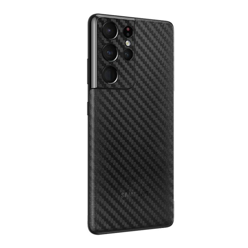 3D Carbon Fiber Phone Back Sticker For SAMSUNG Galaxy S22 Ultra S21+ Note 20 Ultra S21 Plus S20 FE Note 10+ S10 5G S9 Plus Film