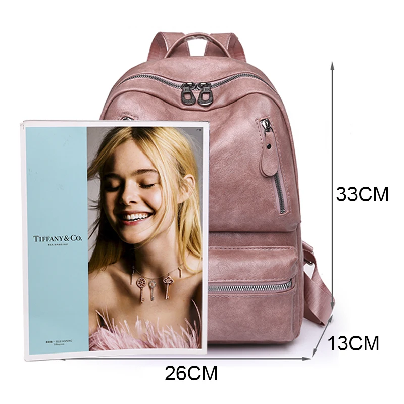 Women Large Capacity Backpack Purses High Quality Leather Female Vintage Bag School Bags Travel Bagpack Ladies Bookbag Rucksack