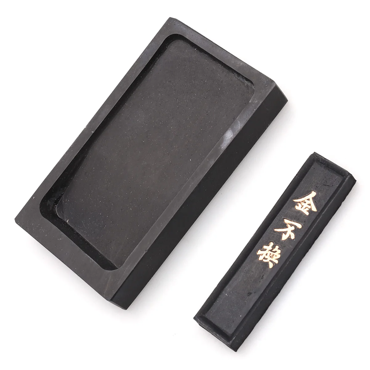 2pcs 5 Inch Natural Inkstone Premium Traditional Chinese Calligraphy Grinding Smooth Dense Stone Wavy Surface Durable For