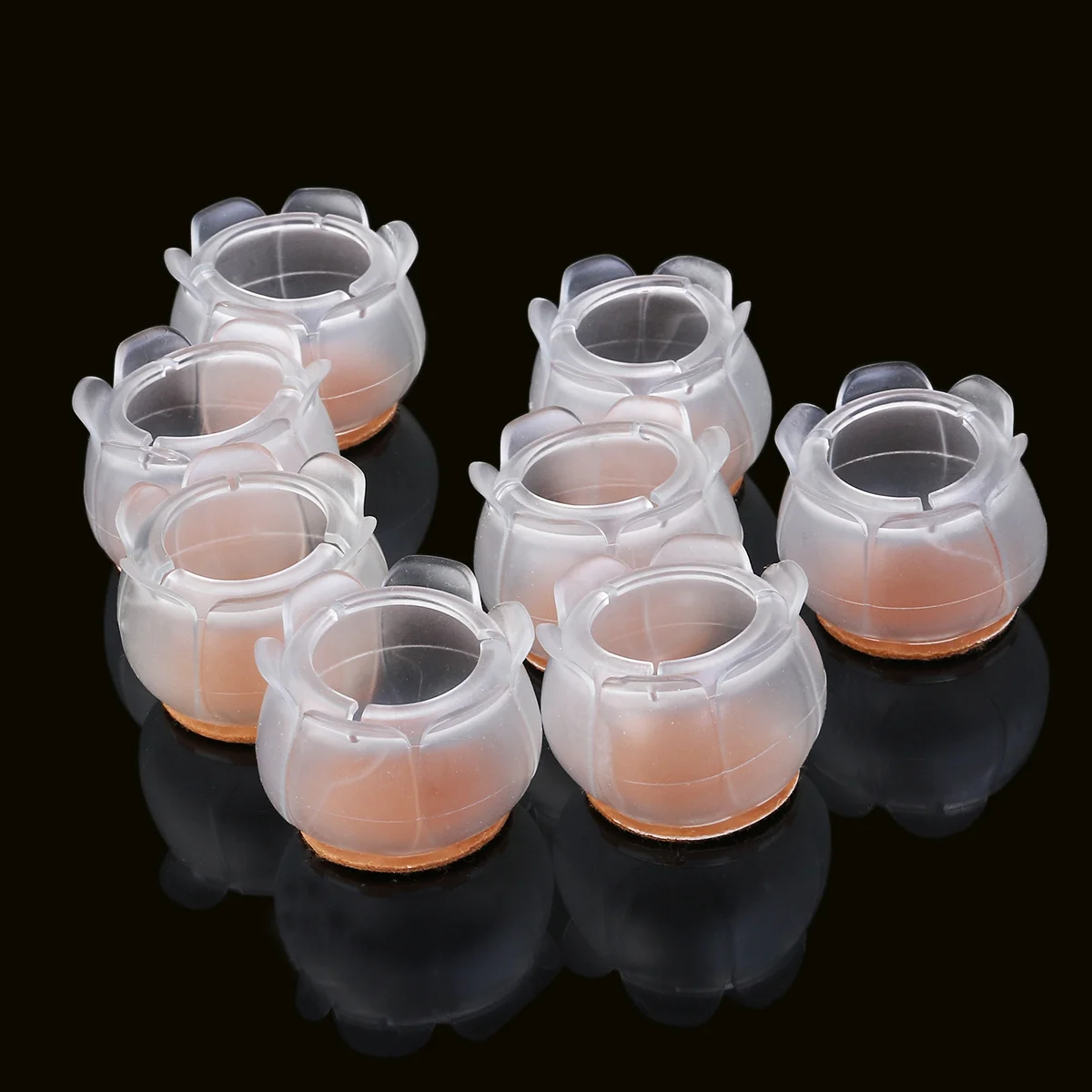

8Pack Round Chair Leg Protectors Felt Pads Wood Floor Covers Anti-Slip Scratch Noise Prevention Furniture Caps