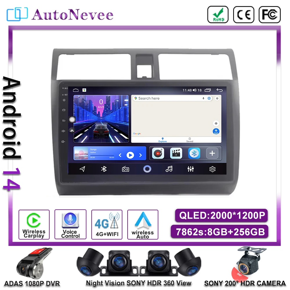 2 din Radio For Suzuki Swift 2003 2005 2006 2007-2010 Android Auto 4G Car Multimedia GPS 2 din autoradio CarPlay radio bluetooth