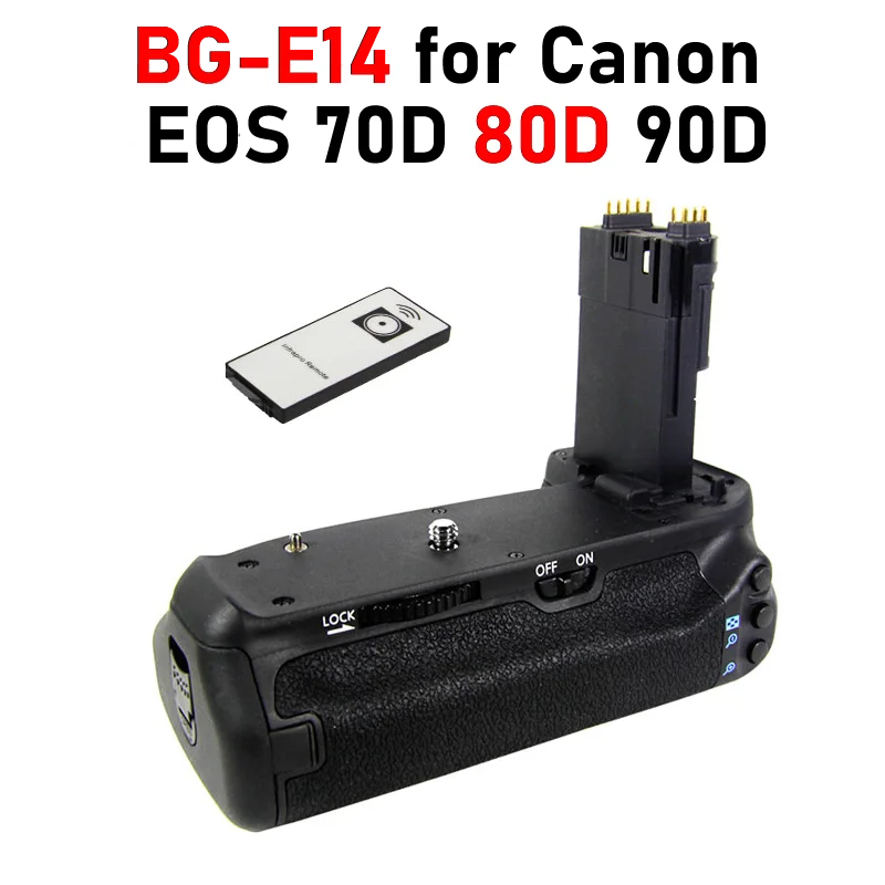 80D Vertical Battery Grip with Wireless Remote Control BG-E14 Battery Grip for Canon EOS 80D Battery Grip