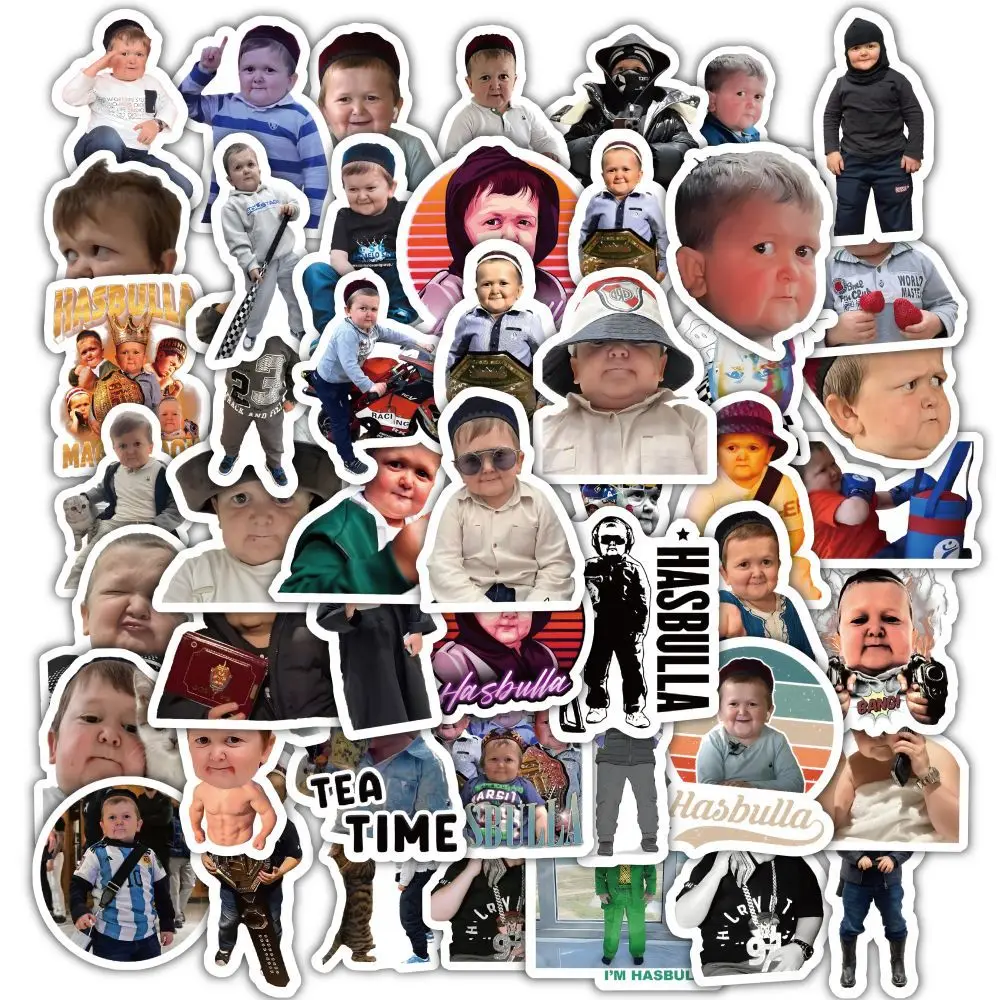 10/60pcs Funny Celebrity Meme Hasbulla Stickers Cartoon Toy Decal DIY Phone Laptop Motorcycle Suitcase PVC Waterproof Decoration