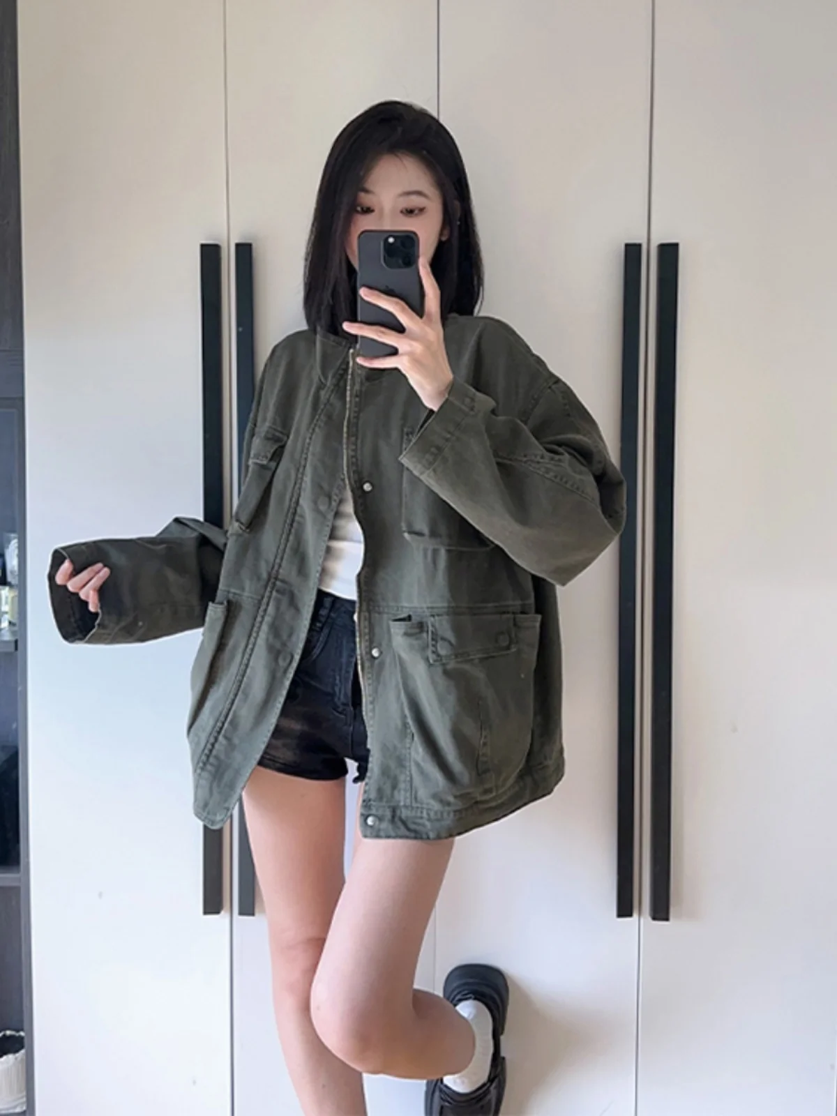 

Джинсовые пальто унисекс, женские осенние твидовые двусторонние пальто с зубцами, затягивающий пояс, плиссированные пояса, элегантный многослойный реглан