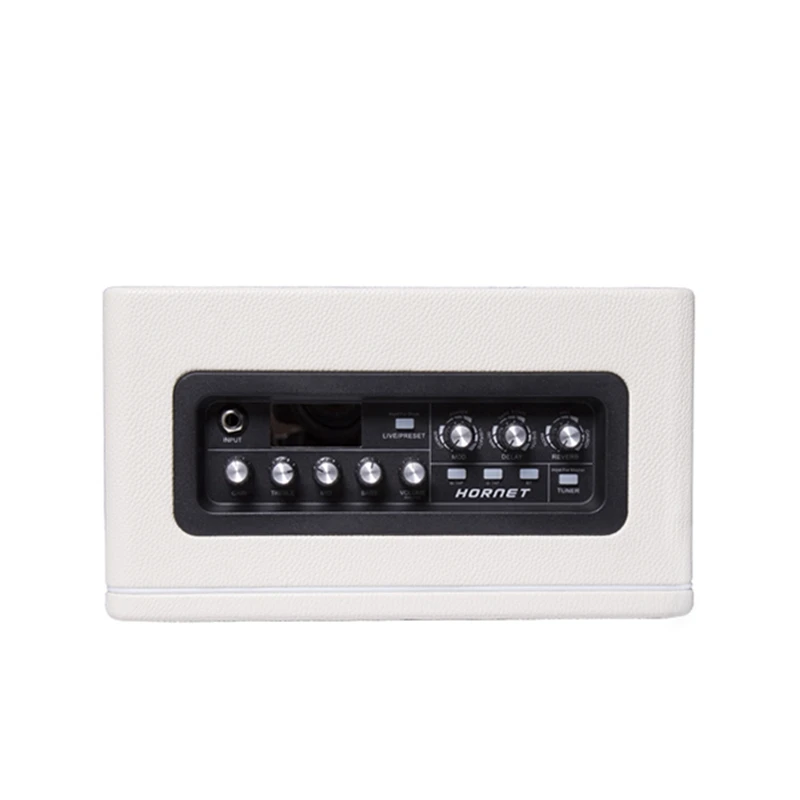 Mooer Hornet White 15W Digital Modeling Combo Amplifier Guitar Amp Amplifier 9 Amp Models Headphone Output Small Guitar Speaker