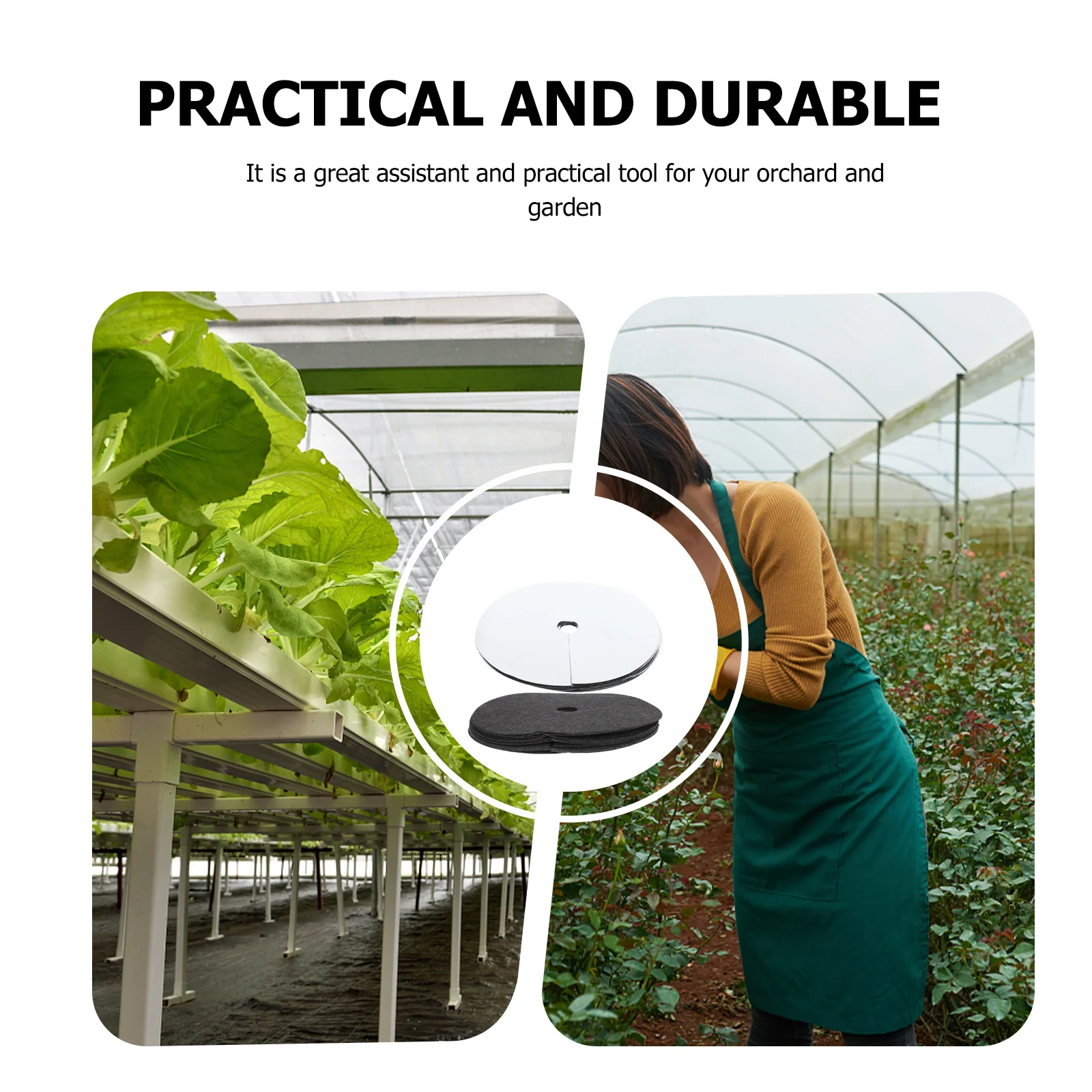 

20Pcs Non-Woven Durable Weed Control Cloth Gardening Mulch Orchard Ground Cover Tree Protector Mat Practical Weeding Tool