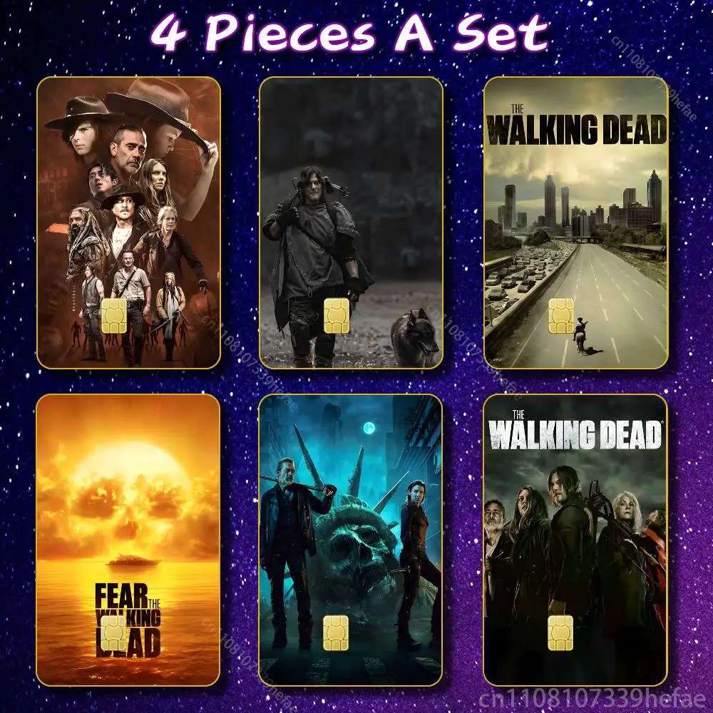 

Movie The W-Walking D-Dead Sticker Case For Credit Bank Subway ID Decorative Self-adhesive Card Cover Skin