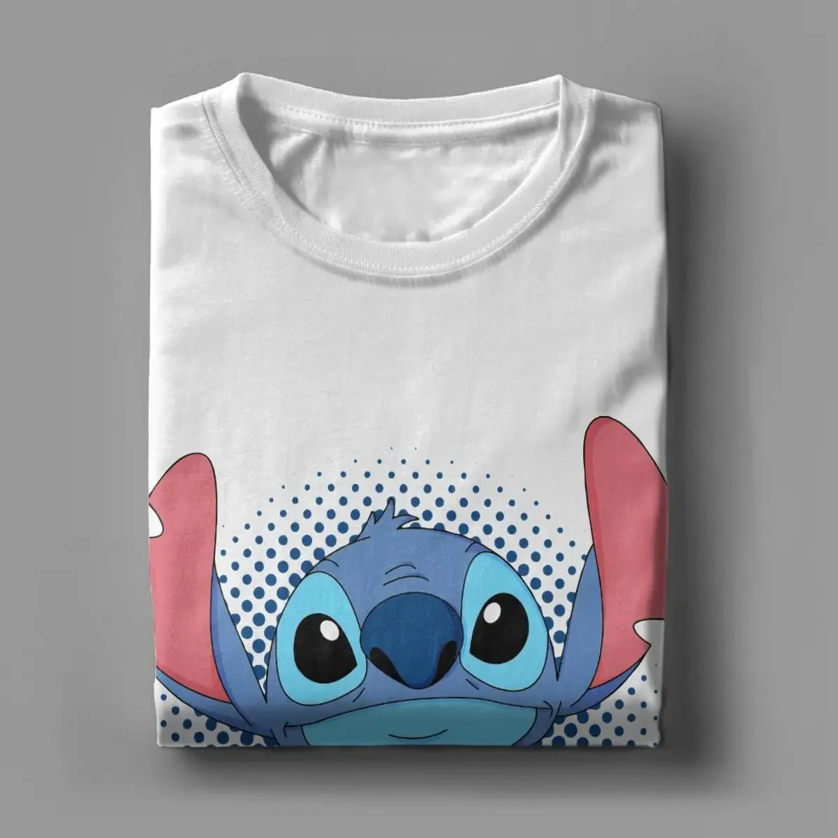 Stitch And Lilo Men T Shirt Cartoons Cute Vintage Tees Short Sleeve Round Neck T-Shirts Cotton 4XL  Clothes