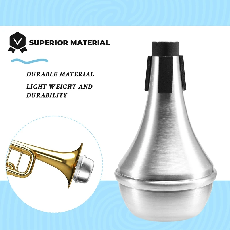 ABKV-Weaker Anfänger üben gerade Körper-Stummschaltung, Zubehör, tragbare Stummschaltung, Aluminiumlegierung, Trompetendämpfer