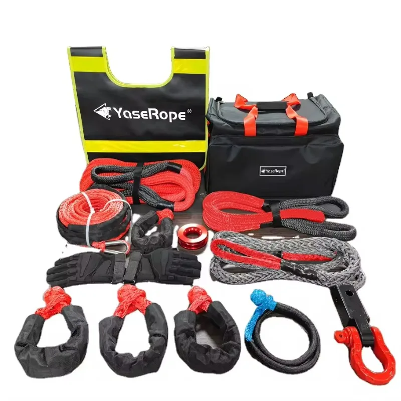 Kinetic Energy Recovery Rope Kit for 4 X 4 Offroad Emergency Rescue