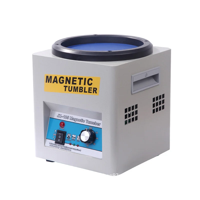 220V Magnetic Tumbler Polishing Machine Jewelry Polisher Finisher Finishing Machine Tumbler Cleaning Deburring Equipment