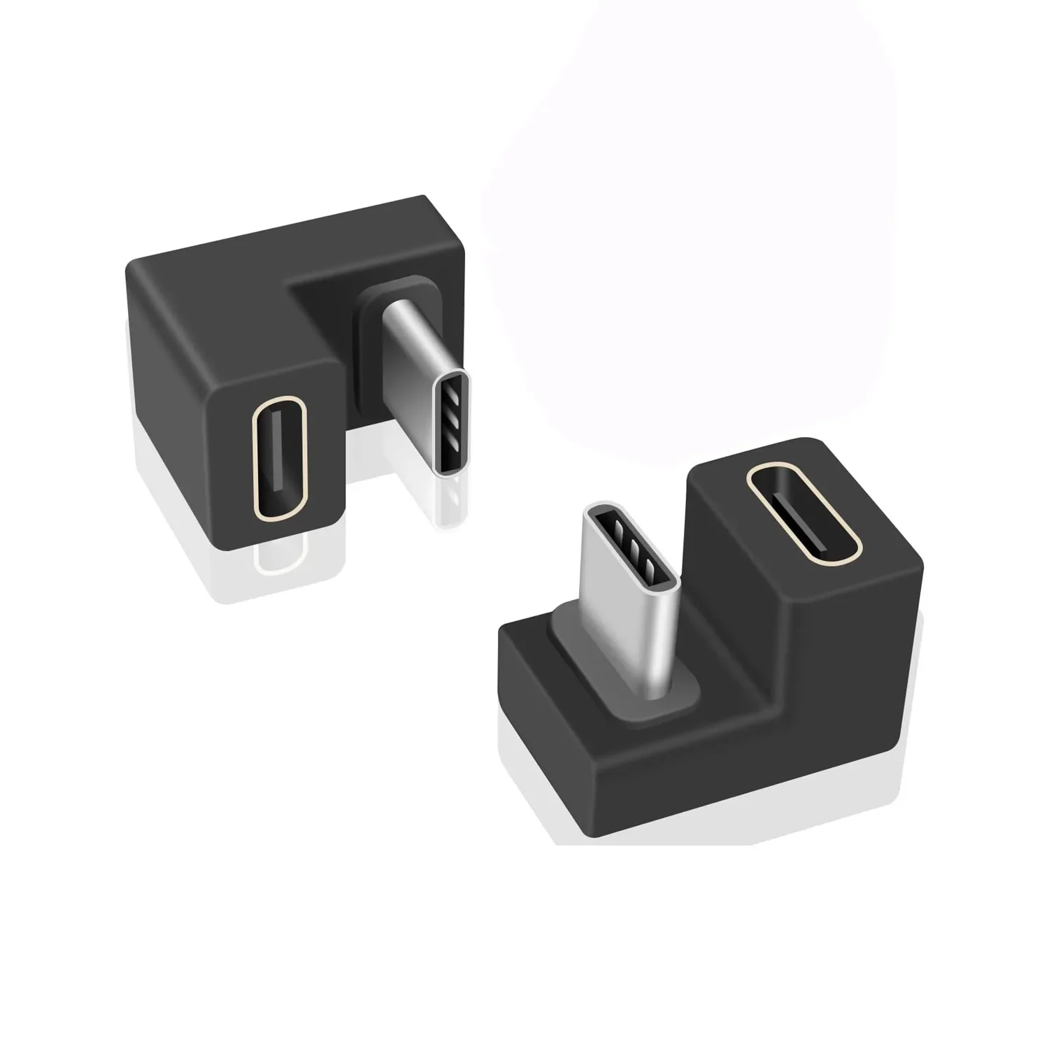 Zestaw 2 adapterów USB-C (męski na żeński) w kształcie litery U, szybki transfer danych 10 Gb/s i konwerter do…