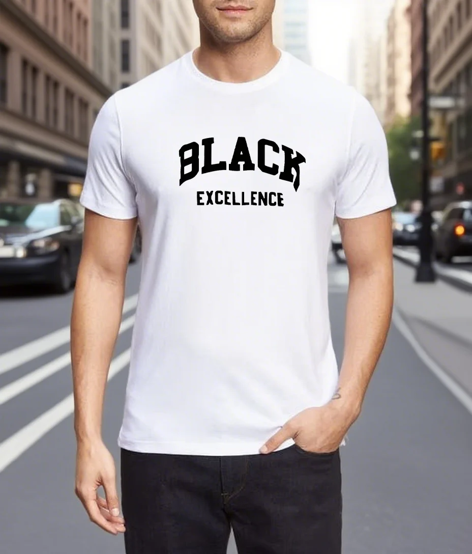 

Men's Clothing 100% Cotton With B-Black Excellence Print Graphic T-Shirts Women Casual Streetwear Vintage Gifts Y2k Summer Tops